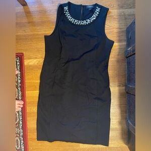 Liz Claiborne Career Dress Large Black Sleeveless